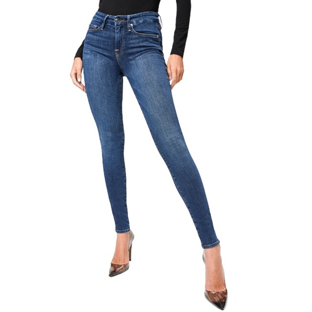 GOOD AMERICAN Good Legs Medium Blue Wash Denim Jeans Skinny